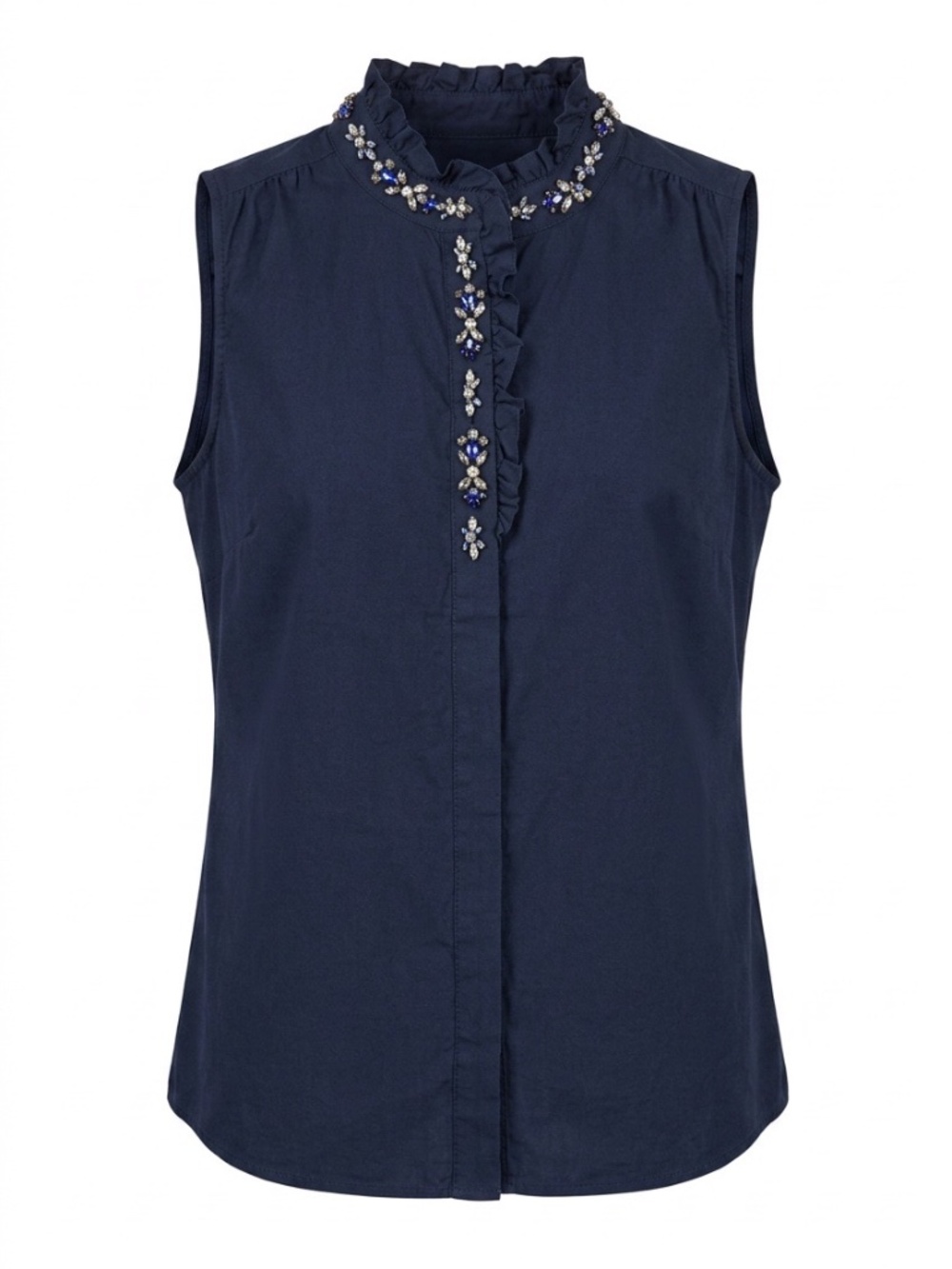 J. Crew Ruffled Rhinestone Top - size 2